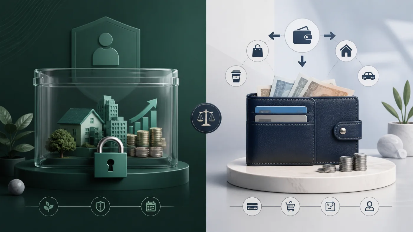 Comparação entre crédito na conta vinculada do FGTS e dinheiro disponível em conta bancária