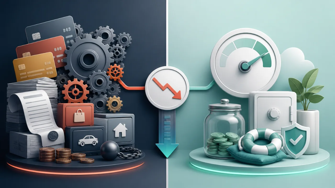 Comparação visual dos efeitos diferentes da queda da Selic sobre dívidas e investimentos